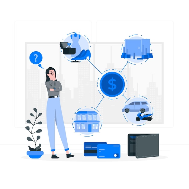 Illustrazione di concetto di finanza personale