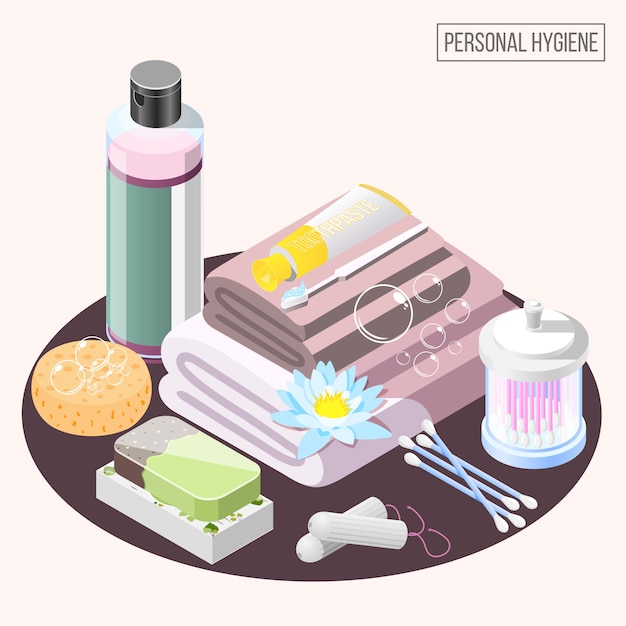 Free vector personal hygiene elements collection