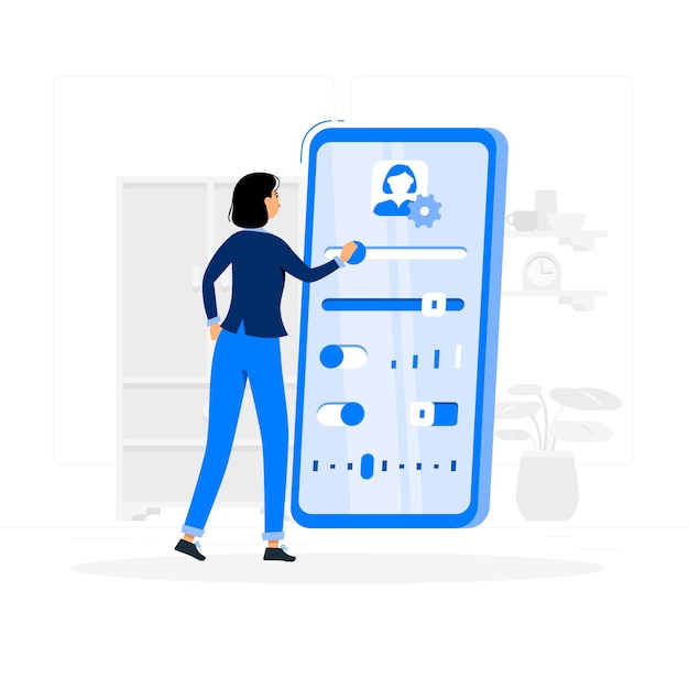 Free vector personal settings concept illustration