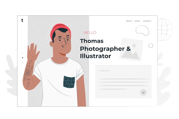 Free vector personal site concept illustration