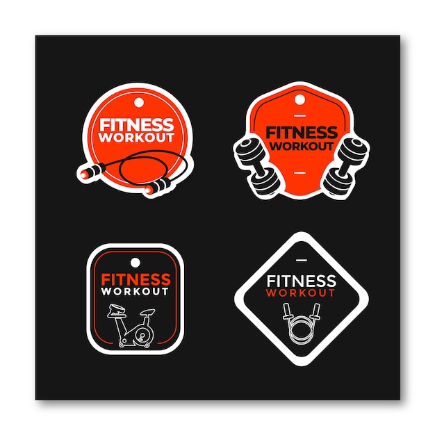 Personal trainer badges template design