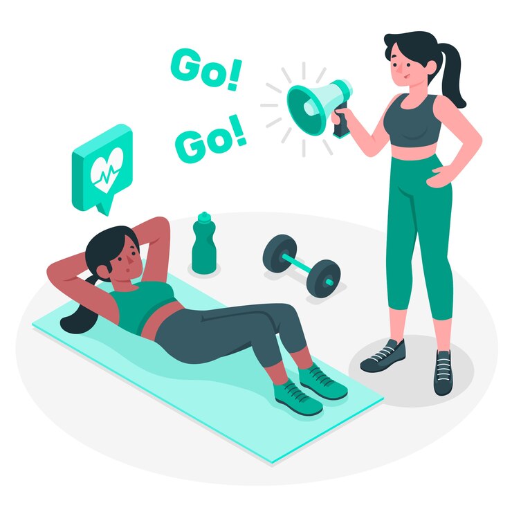 Free Vector personal trainer concept illustration