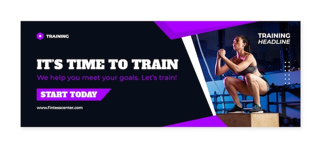 Personal trainer facebook cover template design