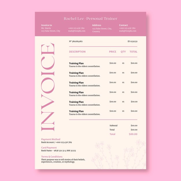 personal trainer template design