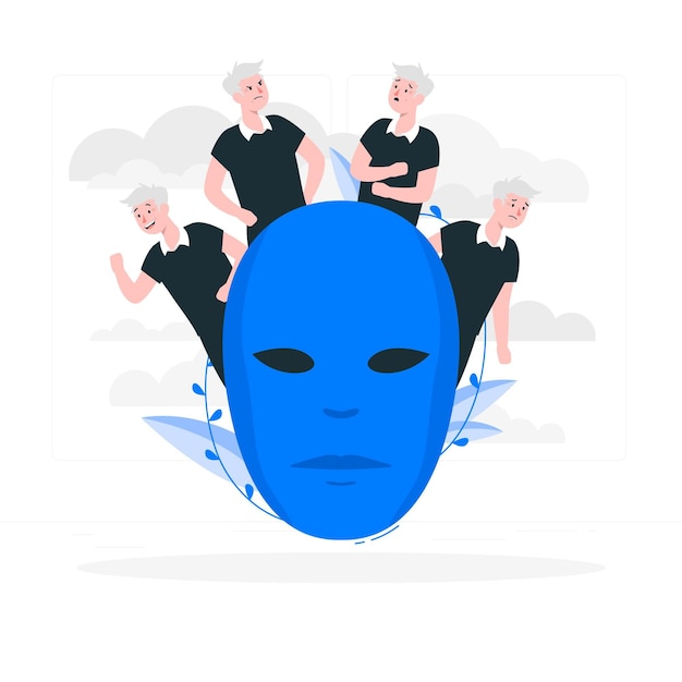 Free vector personality disorder concept illustration