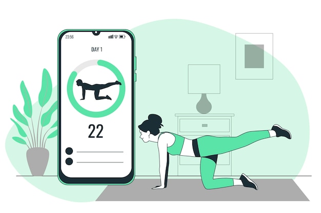 Free vector personalized workouts concept illustration