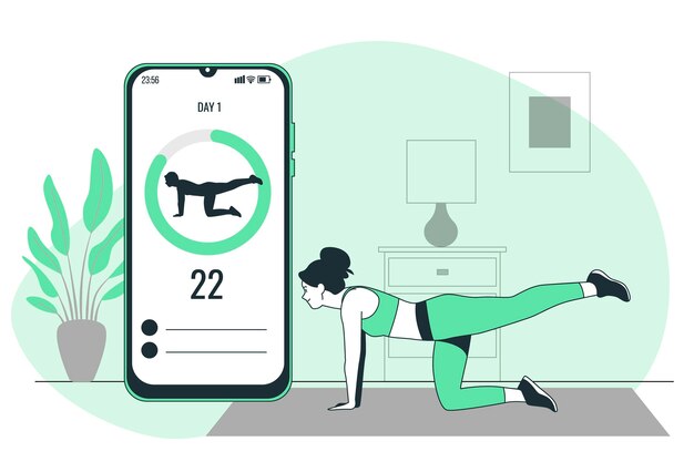 Personalized workouts concept illustration