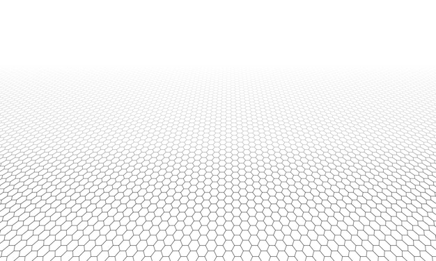 Free vector perspective hexagon grid pattern