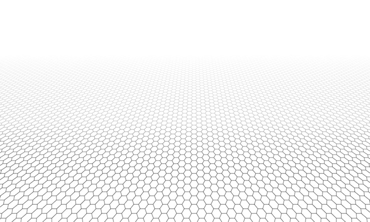 Free Vector perspective hexagon grid pattern
