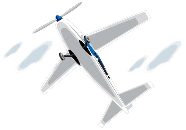 Free vector perspective of a plane from below