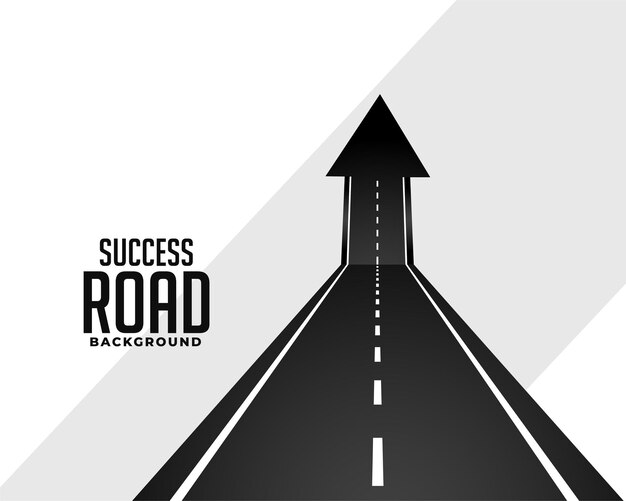 perspective road pathway with upward arrow