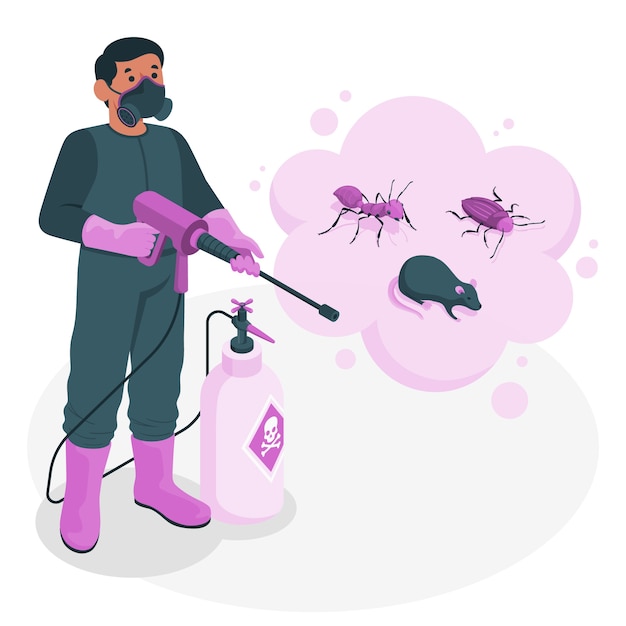 Pest control concept illustration