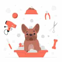 Free vector pet care concept illustration