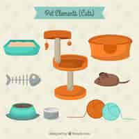 Free vector pet elements fot cats