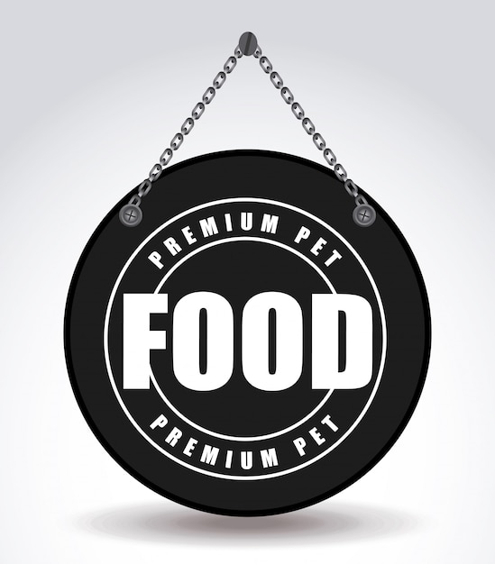 Pet food emblem graphic design