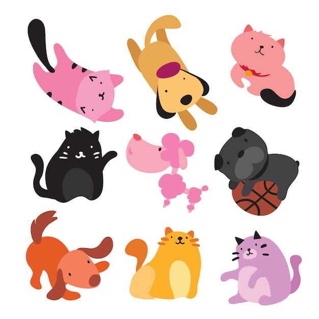 Free vector pet illustrations collection