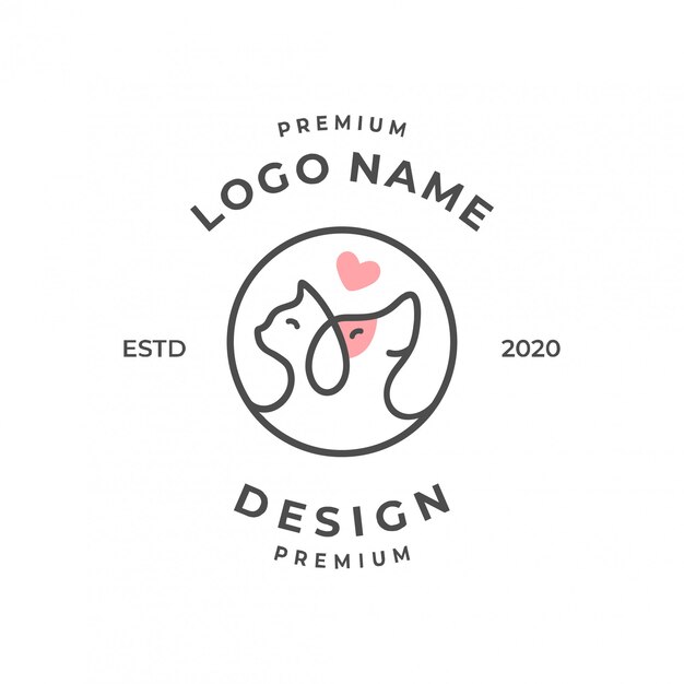 Download Free Cat Bowl Pet Products Logo Design Inspiration Premium Vector Use our free logo maker to create a logo and build your brand. Put your logo on business cards, promotional products, or your website for brand visibility.