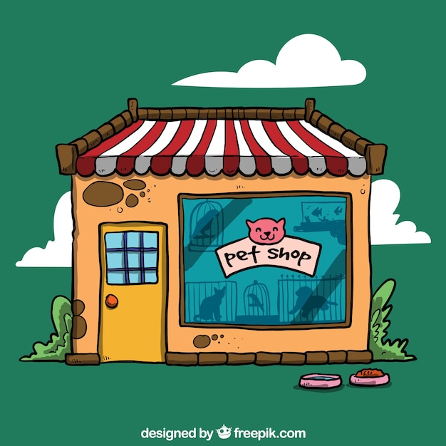 Free vector pet shop illustration