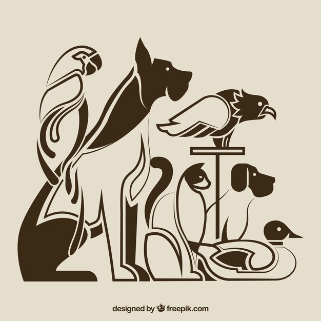 Pet silhouettes