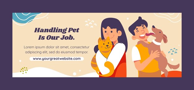Pet sitting facebook cover template