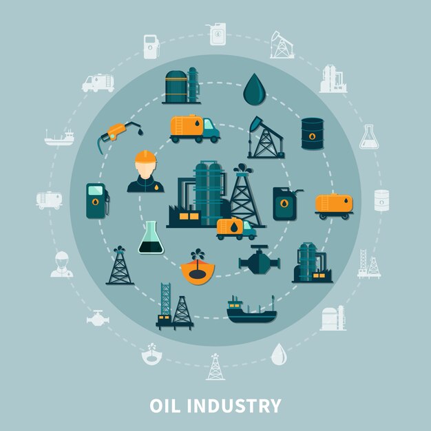 Нефтяные иконы Круглая композиция