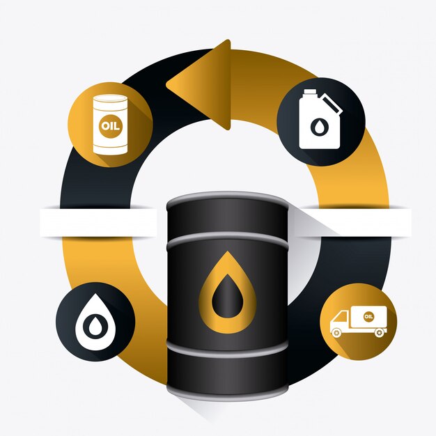 石油および石油産業のインフォグラフィック
