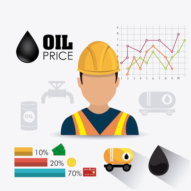 석유 및 석유 산업 infographic 디자인