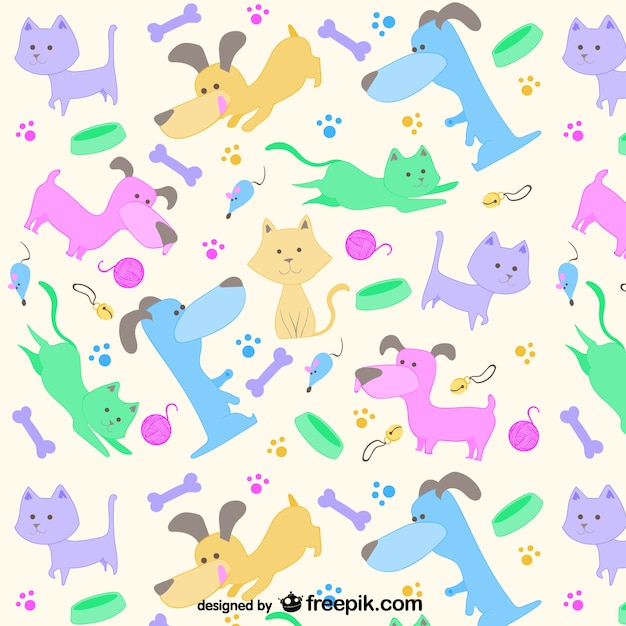 Free vector pets pattern