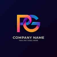 Free vector pg logo design template