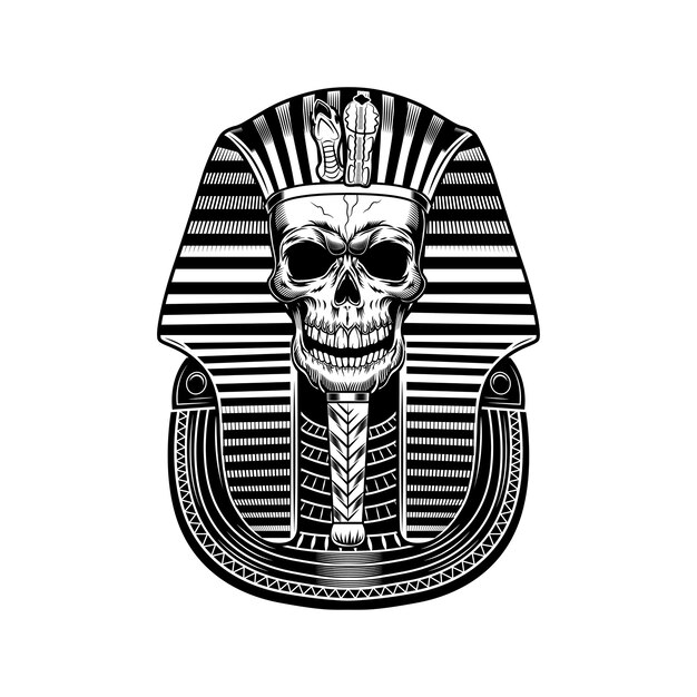 Фараон череп векторные иллюстрации. Египетская мумия, скелет, символ смерти. Концепция истории и мифологии Древнего Египта