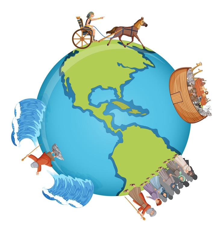 Free Vector pharaoh39s pursuit moses and the red sea