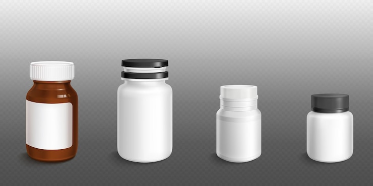 Free Vector pharmaceutical supplement bottles and containers