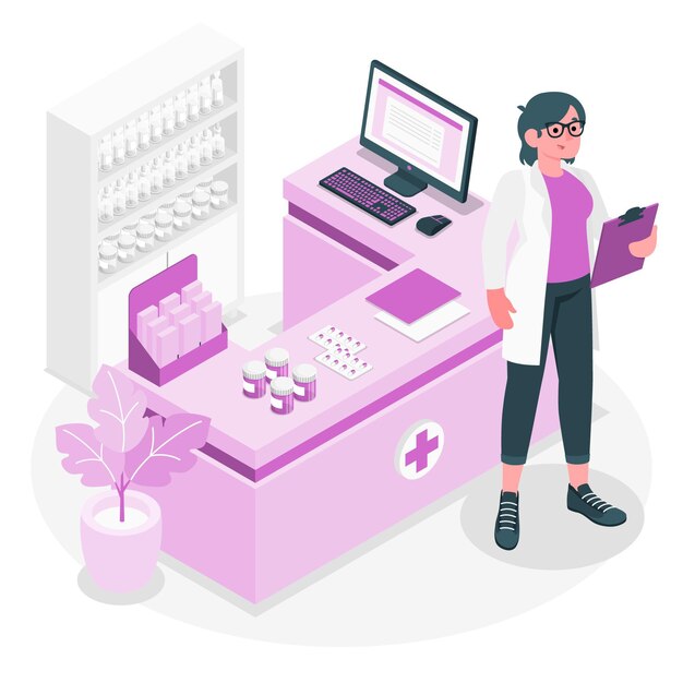 Pharmacist concept illustration