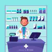 Free vector pharmacist