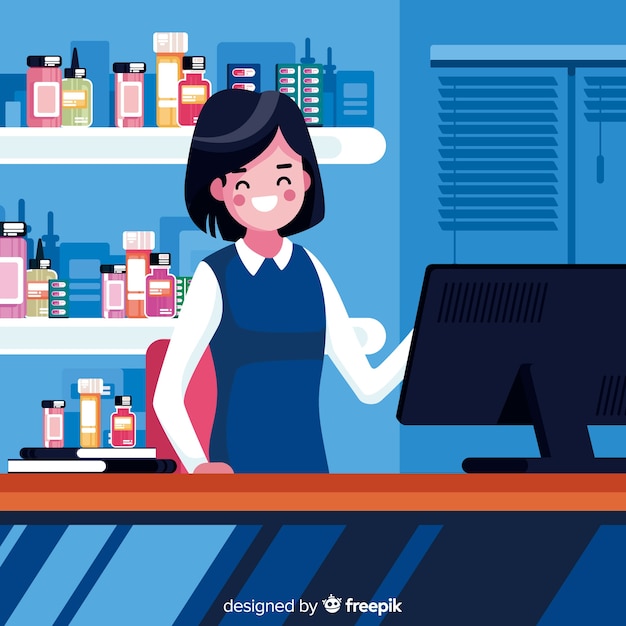 Free vector pharmacist