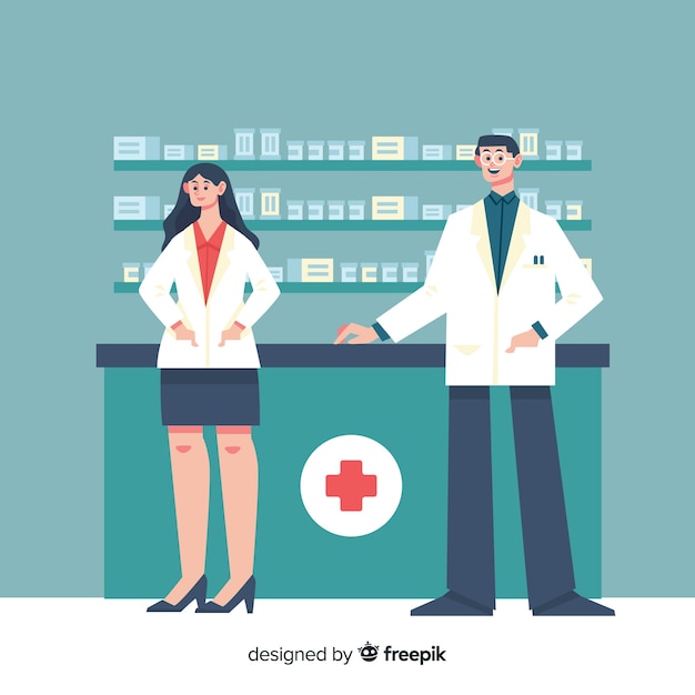 Free vector pharmacists