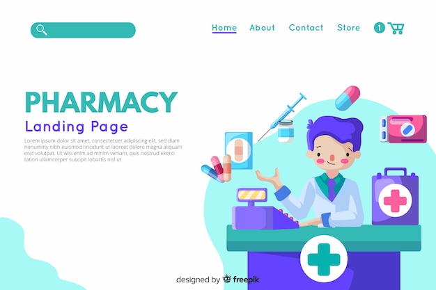 Pharmacy landing page