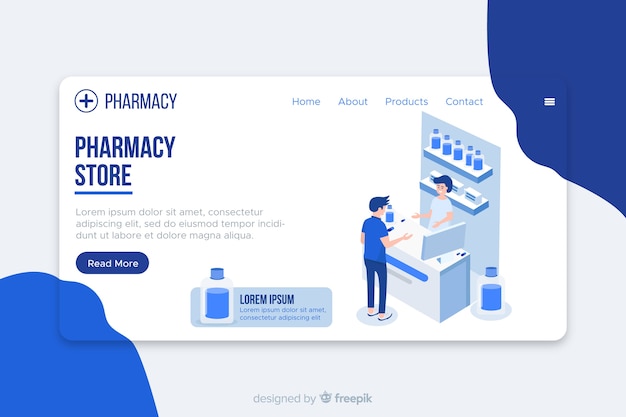 Pharmacy landing page