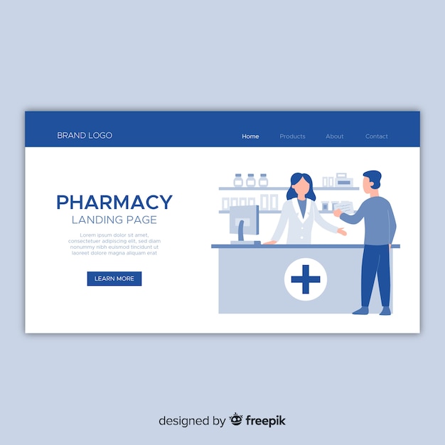 Pharmacy landing page