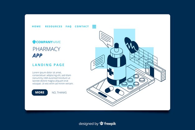 Pharmacy landing page