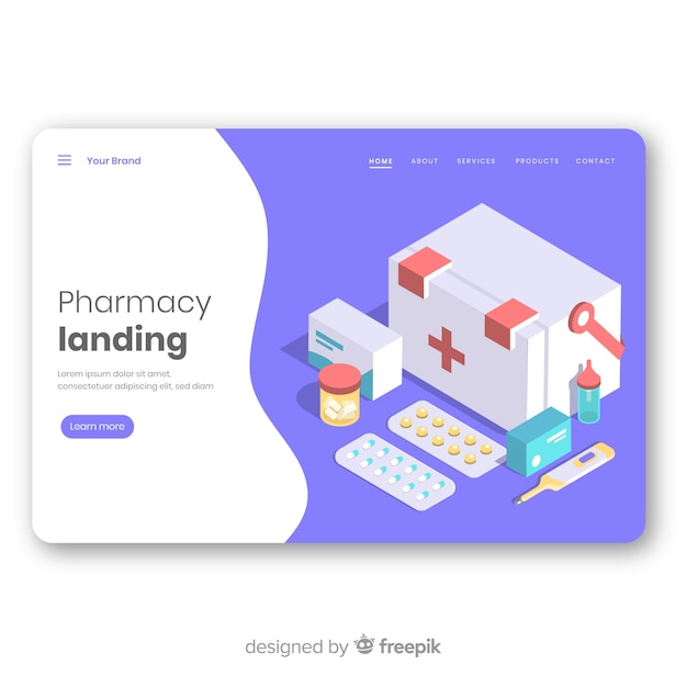 Pharmacy landing page