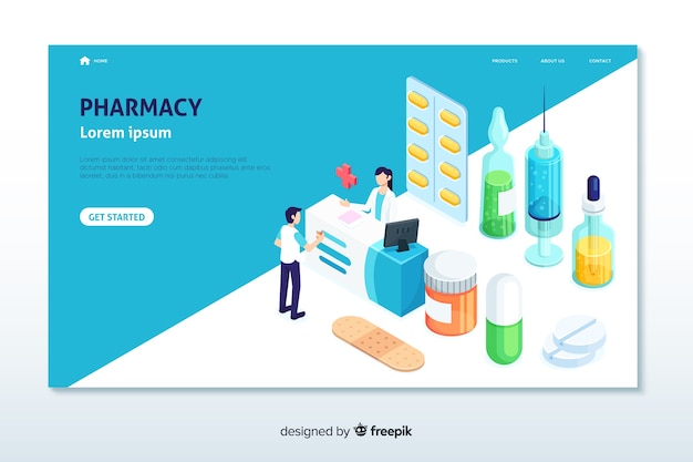 Pharmacy landing page