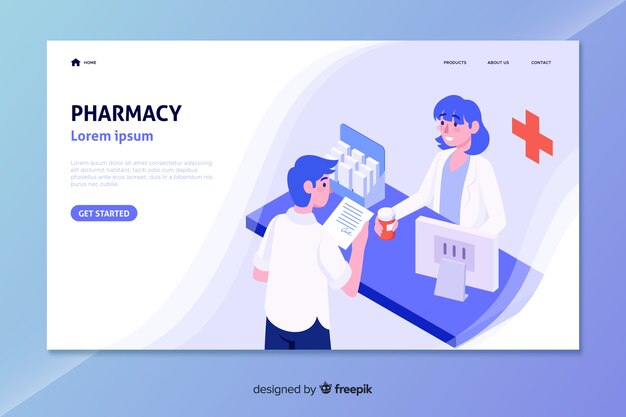 Pharmacy landing page