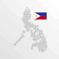無料ベクター フィリピン地図デザイン