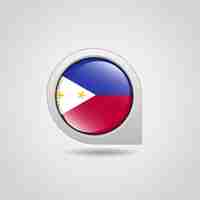 Free vector phillipines flag map navigation design vector