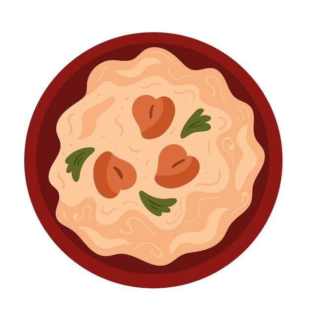 Free vector phirni muslim food dish