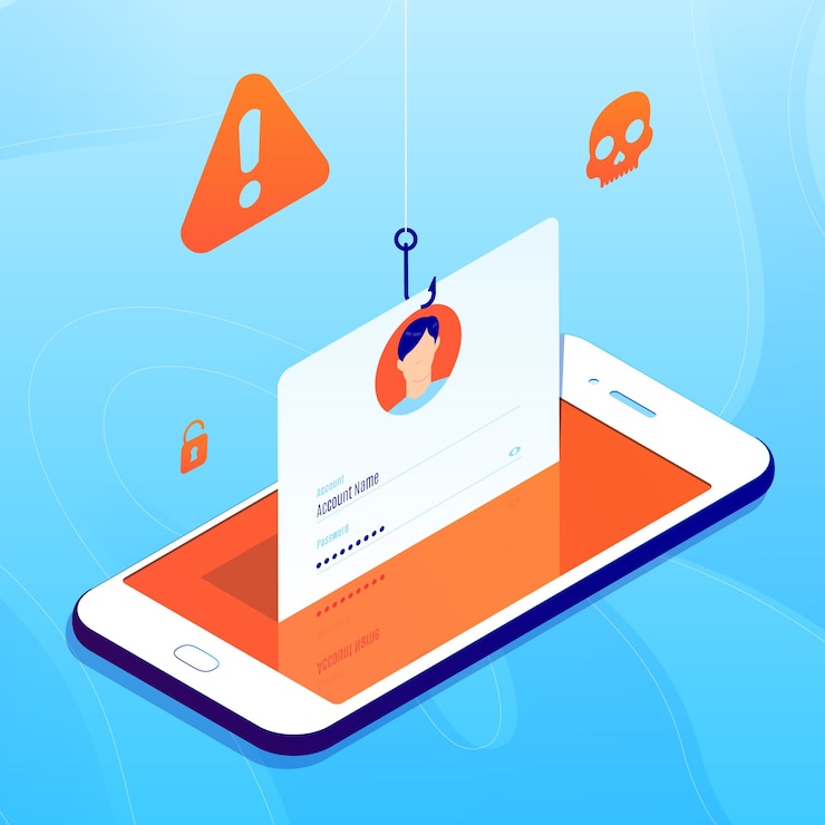 Free Vector phishing account concept