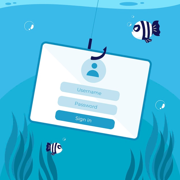 Vettore gratuito concetto di account di phishing