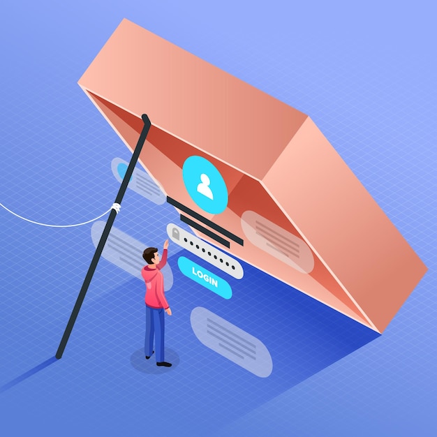 Free vector phishing account concept