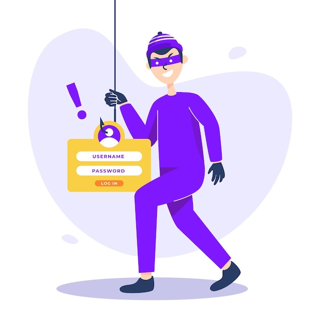 Free vector phishing account concept